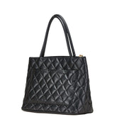 シャネル 復刻トート ココマーク トートバッグ ブラック キャビアスキン レディース CHANEL 【中古】